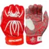 2023 Spiderz HYBRID Batting Gloves: Red/White