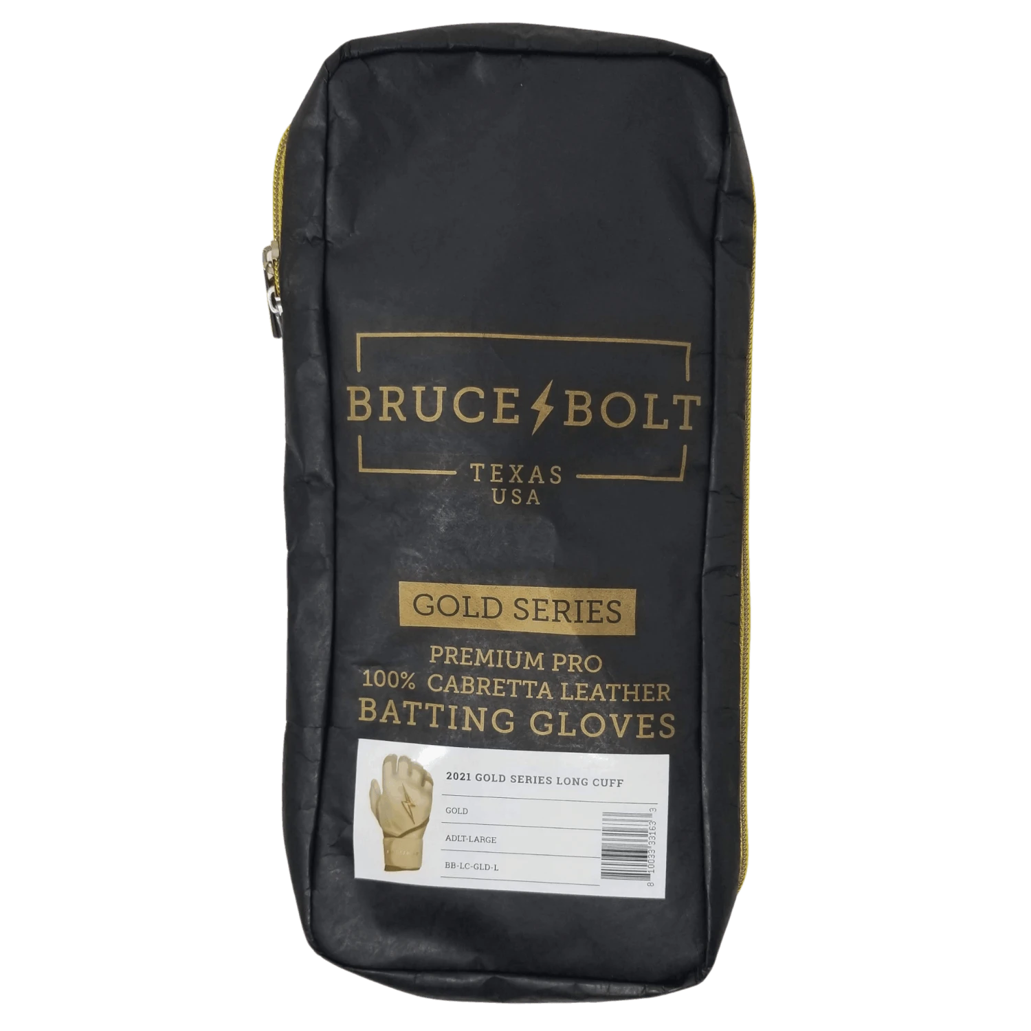 Bruce Bolt PREMIUM PRO Gold Series Batting Gloves: Long Cuff - Image 4
