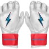 Bruce Bolt PREMIUM PRO BRINSON Series Long Cuff Batting Gloves: White