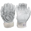 2022 Spiderz PRIZM Batting Gloves: White/Silver