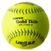 Worth 12" Super Gold Dot PRO M USSSA Slowpitch Softballs (Dozen): UM12CY