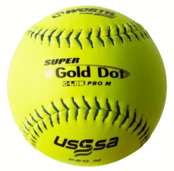 Worth 12" Super Gold Dot PRO M USSSA Slowpitch Softballs (Dozen): UM12CY