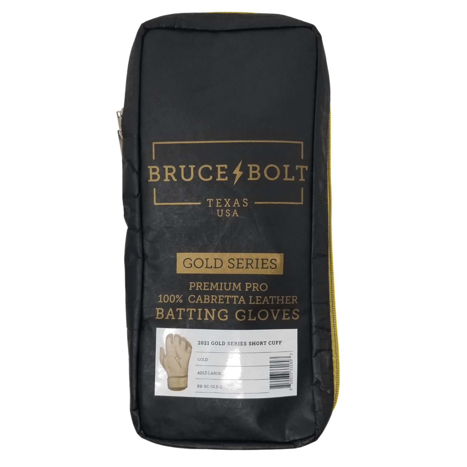 Bruce Bolt PREMIUM PRO Gold Series Batting Gloves: Short Cuff - Image 4
