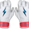 Bruce Bolt PREMIUM PRO BRINSON Series Short Cuff Batting Gloves: White