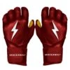 Bruce Bolt PREMIUM PRO Long Cuff Batting Gloves: Maroon